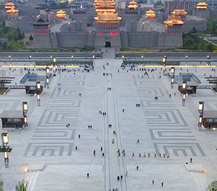 户外广场场景